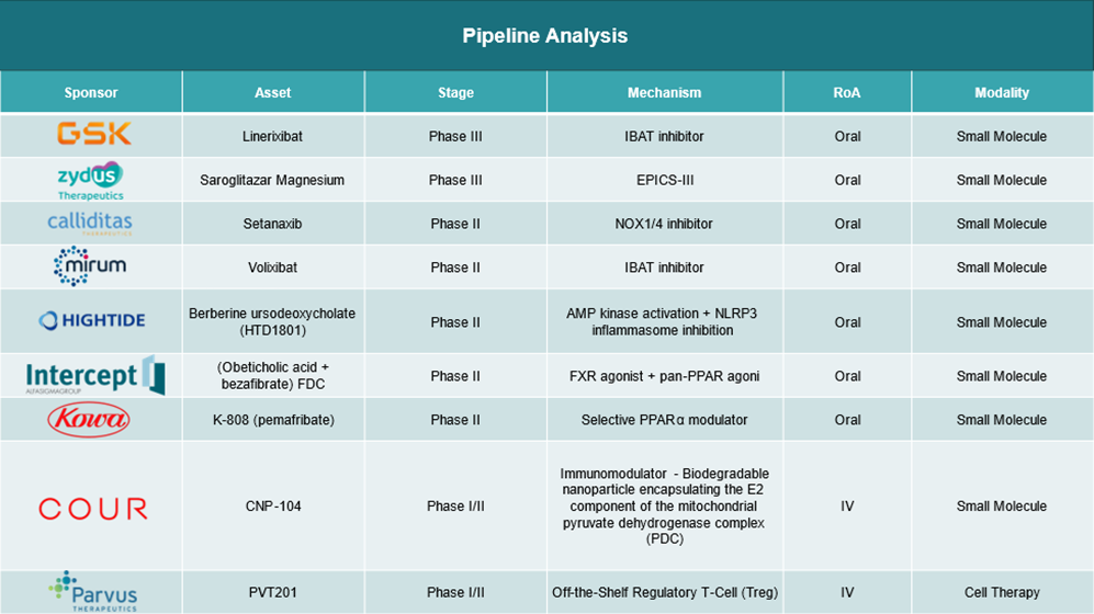 Primary Biliary Cholangitis Treatment Market - Pipeline Analysis