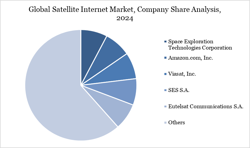 Global Satellite Internet Market, Company Share Analysis, 2024