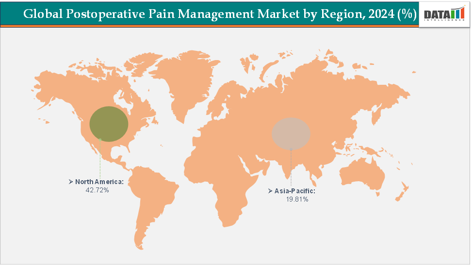 Postoperative Pain Management Market, Segment Analysis By Region, 2024(%)