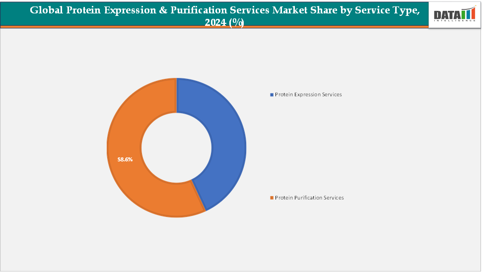 Protein Expression and Purification Services Market Share by service type, 2024-2 (%)