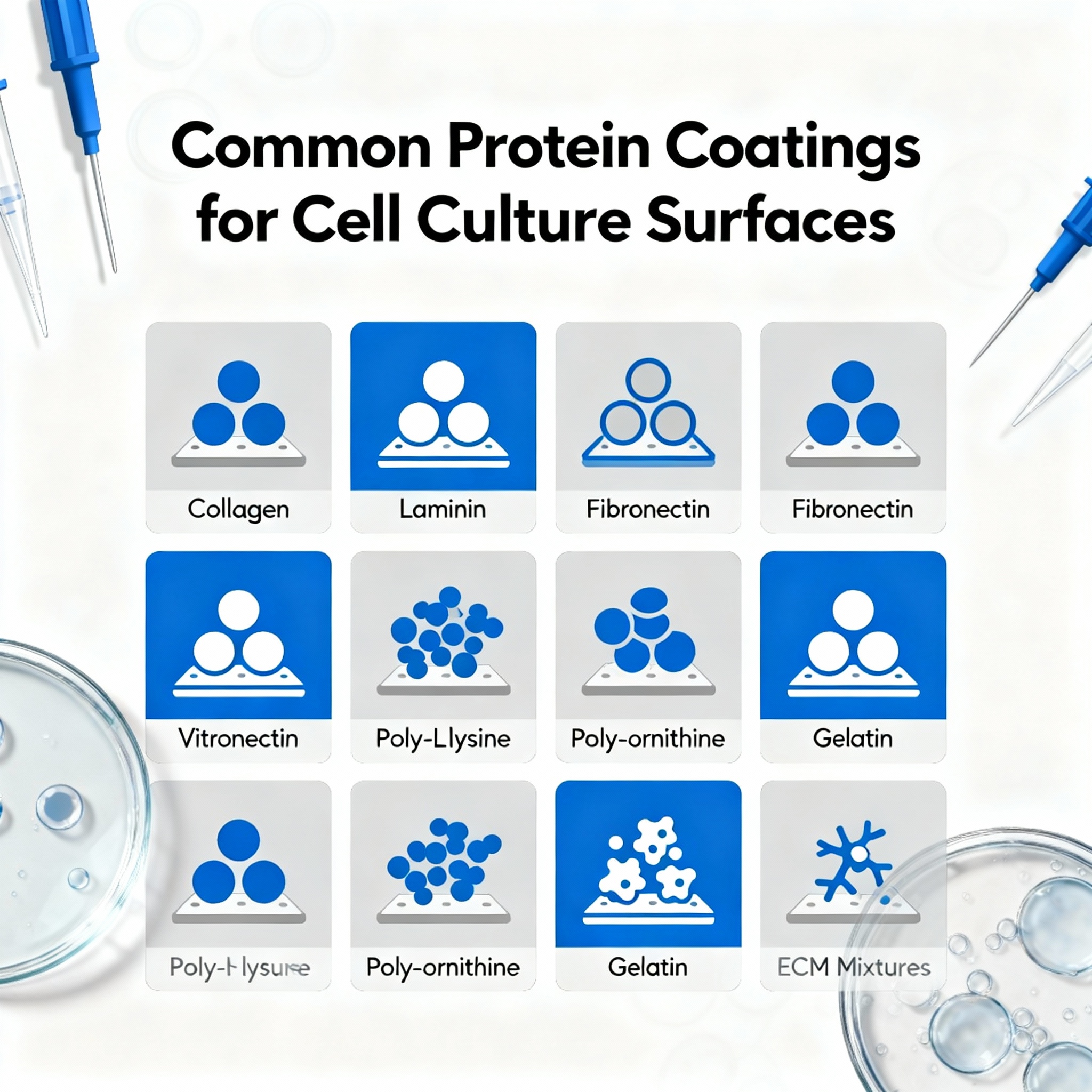 Thumbnail for What Are the Most Commonly Used Protein Coatings for Cell Culture Surfaces?