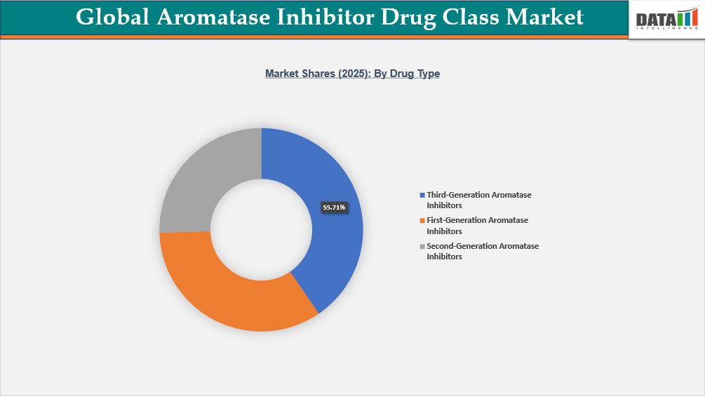 Global Aromatase Inhibitor Drug Class Market Share(2025)By Drug Type | datamintelligence.com