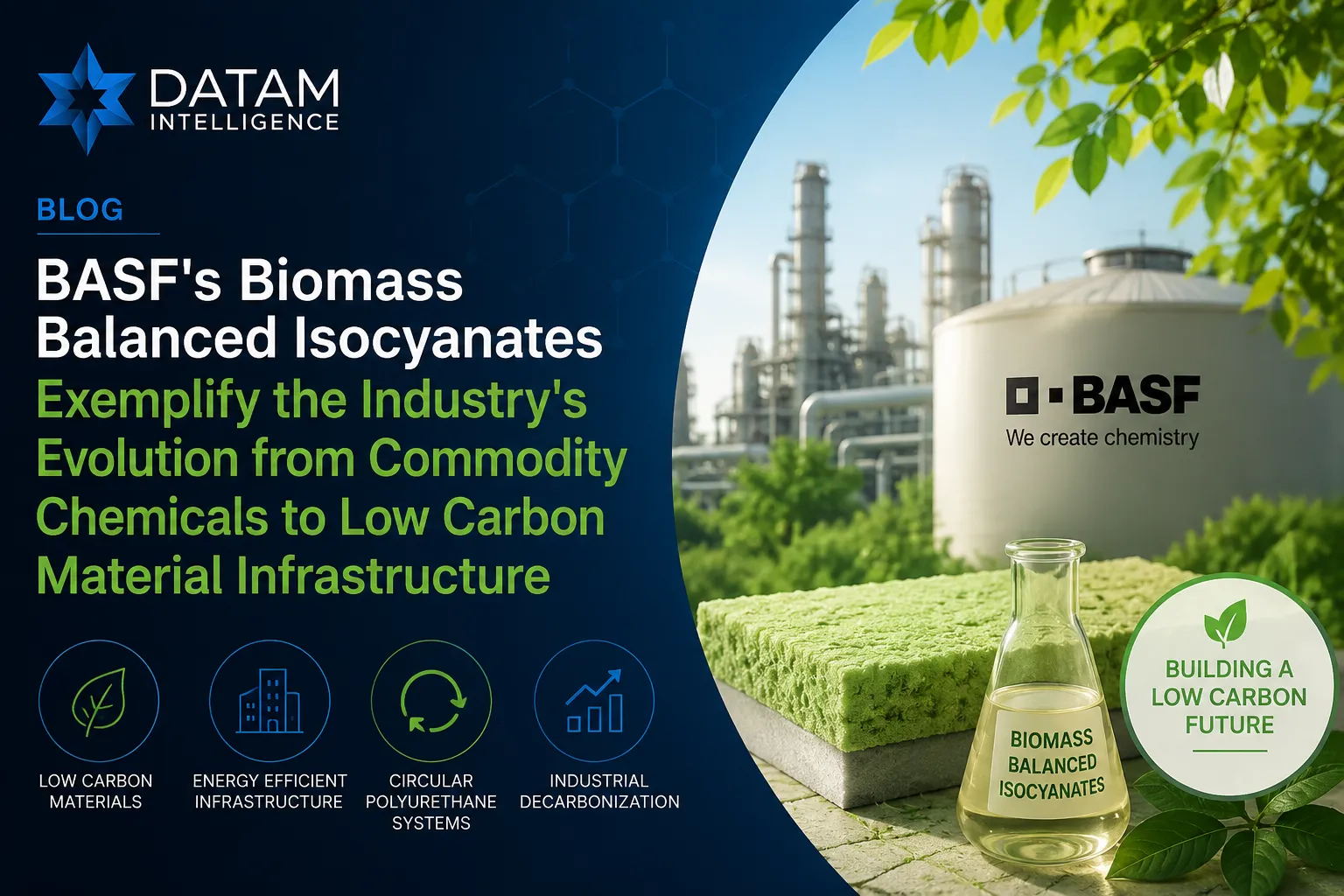 BASF biomass balanced isocyanates supporting low-carbon infrastructure, sustainable polyurethane insulation, industrial decarbonization, and circular material innovation