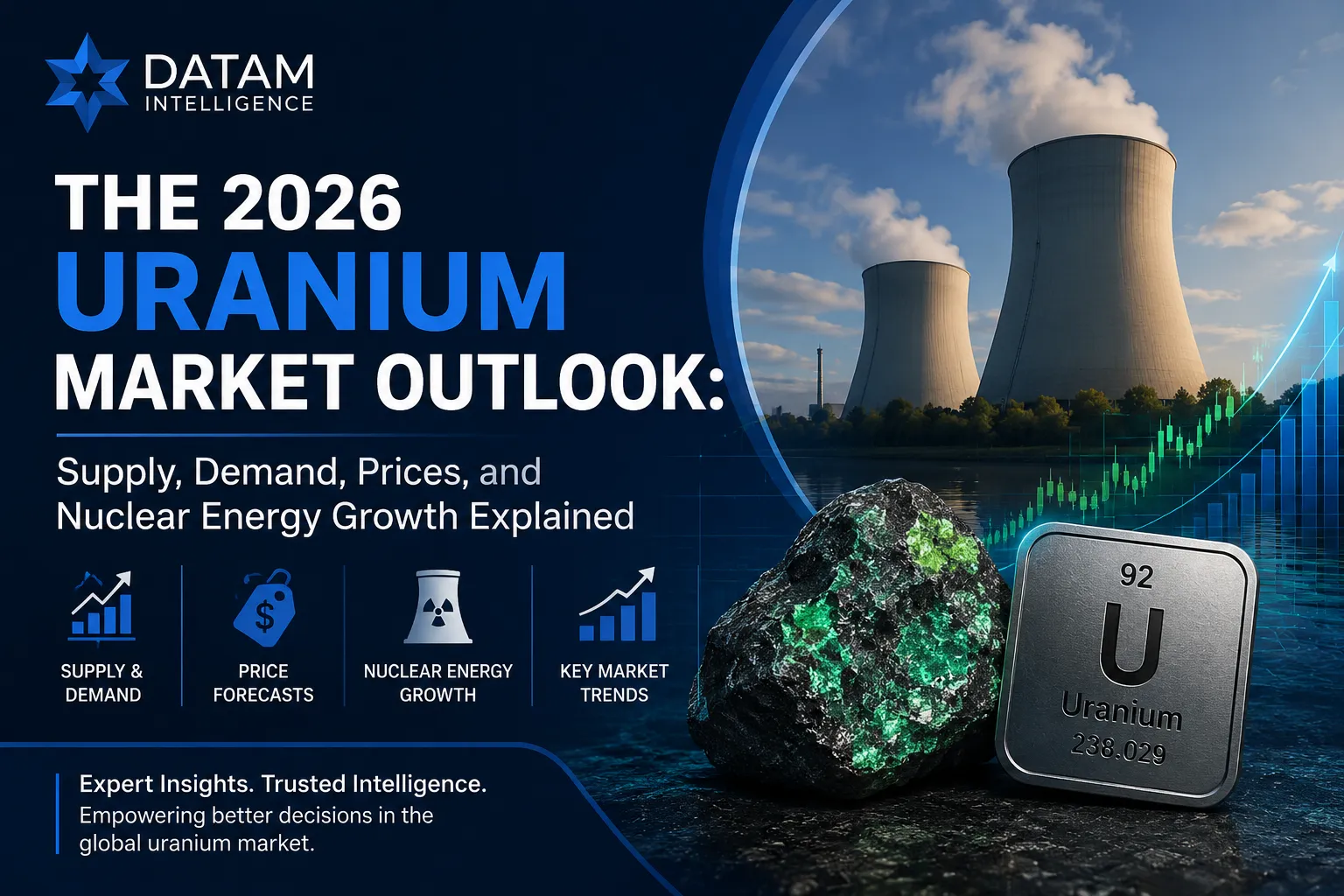 2026 uranium market outlook showing uranium supply and demand trends, price forecasts, nuclear energy expansion, SMR growth, and global uranium market opportunities
